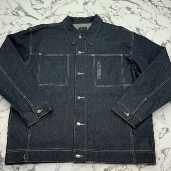 Men's Sean John Raw Blue Casual Denim Jacket NWT